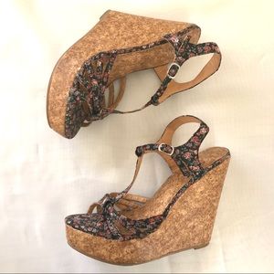 Floral Wedge Heels